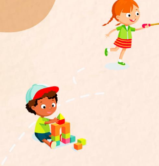 Criança brincando com blocos coloridos